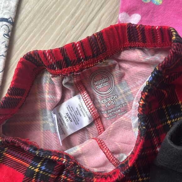 Toddler Girl Fun Leggings Set Bundle, Unicorn, Dogs, Cats, Plaid Size 4 5 XS - Picture 7 of 9